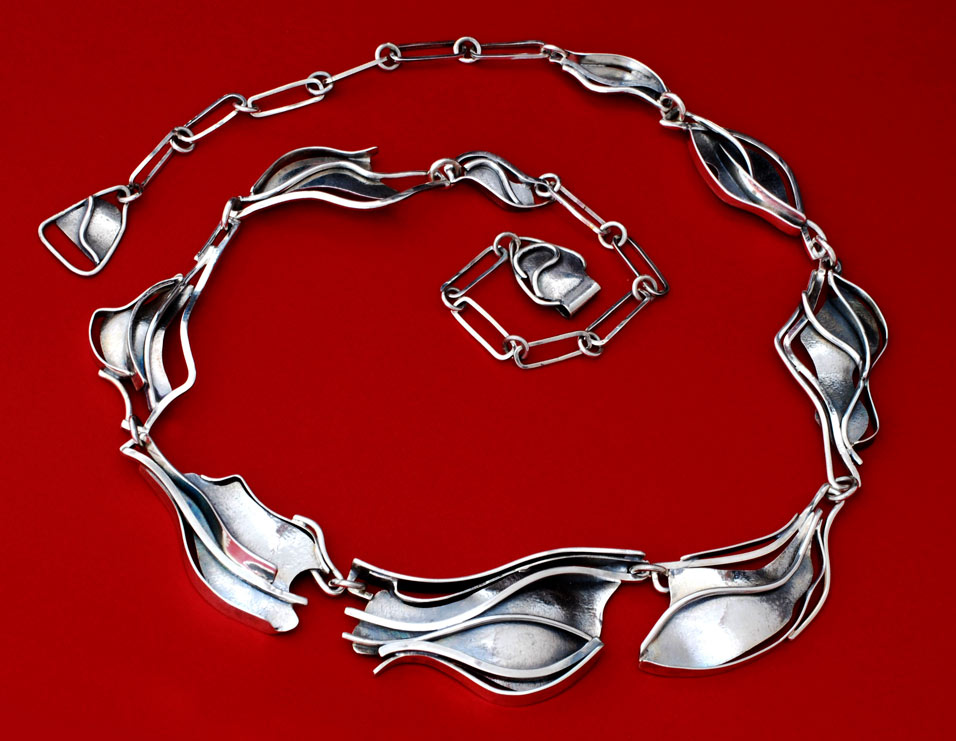 fabricated sterling silver necklace