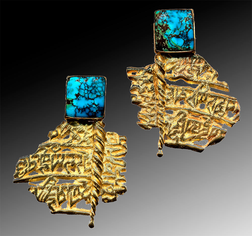 cast 14kt. with turquoise